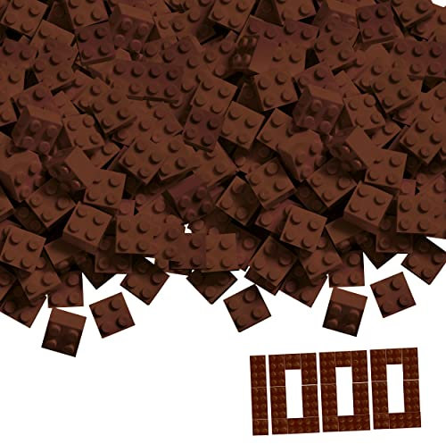 Simba 104114553 - Blox, 1000 braune Bausteine für Kinder ab 3 Jahren, 4er Steine, im Karton, hohe Qualität, vollkompatibel mit vielen Anderen Herstellern