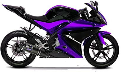 ADMOTO ABS plastic Motorcycle Injection Pre-Drilled Hole Cowl Fairings Bodywork Kit Complete Set For Yamaha R125 2008-2013/2014-2018 (C Dark purple, 2008-2013)