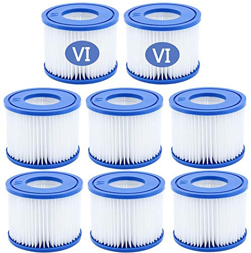 woejgo VI Filtri per 58323, per Piscine e vasche idromassaggio, Cartucce filtranti per Piscine di Tipo VI, cartucce filtranti, 8 Pezzi