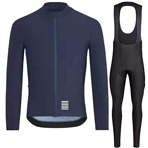 MAOTN Abbigliamento da Ciclismo da Uomo e da Donna a Maniche Lunghe,Salopette da Ciclismo Imbottiti in 3D,Maglia Ciclismo Autunnali e Invernali per Bici da Strada e MTB,Blue2,L