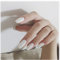 Allereya Sarg Lange Press On Nails Weiß Matt Fake Nails Quadratisch Clip On Nails Full Cover Acryl Nails Tip Für Frauen Und Mädchen 24pcs (weiß)