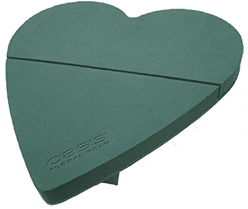 Flowerbox Oasis® Bioline® Herz Mia - 52 x 52 x 5 cm - mit Holzunterlage