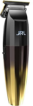 Amazon Series JRL FreshFade 2020T-G - Tagliacapelli professionale con tecnologia Cool Blade per la toelettatura degli uomini, ricaricabile, con lame in acciaio inox e resistente alla corrosione (oro)