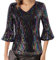 GRACE KARIN Damen Glockenärmel Bluse Pailletten Oberteil Elegant Oberteile Damen Glitzer Top Cl1559-07_0XL