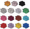 FINGERINSPIRE 60 Stück Rosenblüten Applikationsflicken 15 Farben Zum Aufbügeln/Aufnähen Bestickte Flicken Blumen Stickapplikationen Bestickte DIY Flicken Für Kleidung Jacke Rucksack Hut Dekoration