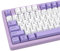 GEKUCAP PBT - Juego de 116 teclas japonesas, color blanco y morado, teclas de sublimación de tinte de perfil de cereza, para interruptores mecánicos Cherry Gateron MX