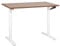 Höhenverstellbarer Schreibtisch mit Kurbel braun/weiß 120x72 cm DESTINAS