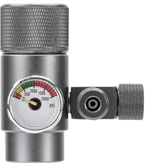 DONGKER Aquarium CO2 Druckminderer, Aquarium CO2 Druckregler Ventil, CO2 Systemdruckregler mit Einzelmeter-/Doppelmeter-Anzeige, Kompatibel mit G5/8, W21.8-Schnittstelle