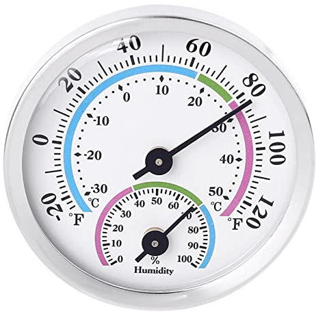 Thermometer / Hygrometer für den Innenbereich, analog, 2-in-1 Temperaturmessgerät für Zuhause, Zimmer, Außenbüros