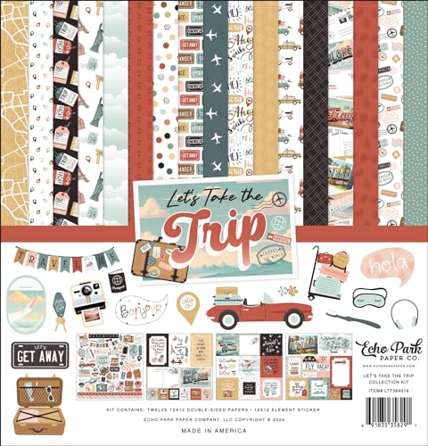 Echo Park Collection Kit 12X12-Let's Take The Trip