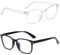 ZSRVAJ 2 Pcs Blue Light Glasses, Fake Glasses, Anti Glare Glasses, Blue Light Glasses Men Anti Glare Clear Computer Glasses to Prevent Eye Strain Super Light Weight Fashion