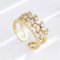 GleaMora Gold Ring Für Frauen Personalisierter Ring Cold Ins Stil Doppelschicht Verstellbarer Fingerring Licht Luxus Jubiläumsgeschenk