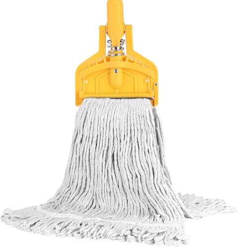Fregona Industrial con Mango extralargo 155 cm, fregona Profesional para la Limpieza en seco y húmedo de Suelos de Madera, Cemento y baldosas