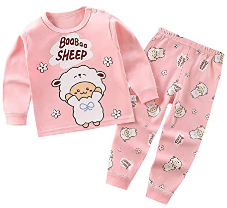 Girl Nachtwäsche-Set Baumwoll Nachthemd Für Mädchen Bio-Baumwoll/Seiden Print Pyjamas Bequem Atmungsaktiv Pyjama Set Kurz Pyjama Set Baby Girl EIN Stück/Zweiteilig Nachtwäsche Baby Loungewear Set