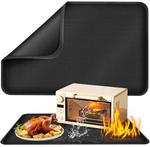 yuejuhe Alfombrillas de Silicona Ignífugas, Base Resistente al Calor para Encimeras de Cocina, Alfombrilla de Protección de Mostrador para Freidora de Aire Cafetera (40×60 cm)