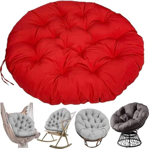DRFGHK Rund Polster for Papasansessel 180/90/100/110/120cm Wasserdicht Outdoor/Indoor Bodenkissen Kissen for Gartenmöbel Sitzauflage Auflage for Papasan(#8,130cm/51in)