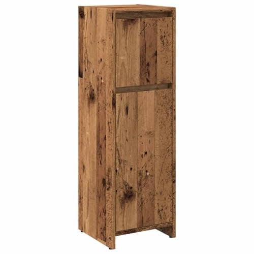 vidaXL Badschrank Altholz-Optik 30x30x95 cm Holzwerkstoff, Badezimmermöbel, Badschrank, Toilettenschrank, Badmöbel, Schrank Badezimmer, Hochschrank