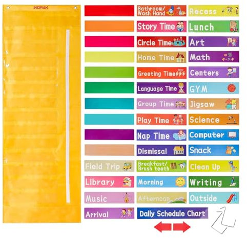 Tagesplan, Unterrichtsplan - Bewegliche Pfeile, Stundenplan mit Karten | Erleben Sie einen visuellen Zeitplan und ein Routinekalenderdiagramm für Schüler und Lehrer