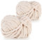 Coopay Dicke Wolle zum Häkeln, 2x240g Weiches Armstricken Wolle zum Handstricken, Soft Chunky Wolle zum Stricken, Sperrige Armstricken Wolle, xxl Wolle für Decken, Kissen, Haustier Nest - Beige