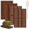 BELICOO 4PCS Deep Chocolate Bar Moulds, Big Chocolate Bar Mould with Spatula, Reusable Candy Silicone Jelly for DIY Baking ﻿