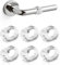 6-Pack Transparent PVC Door Handle Bumpers - Self-Adhesive Wall Protectors for Wall Damage Prevention, Door Buffer Guards (Clear, No Residue)