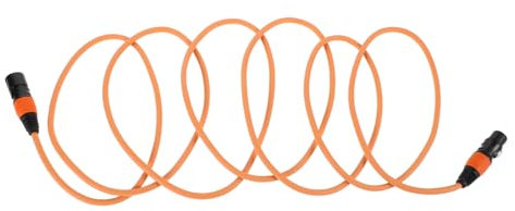 DOITOOL Microphone Xlr Cable Braided Orange Balanced Audio Male to Female Xlr Connector Recording Studio Use