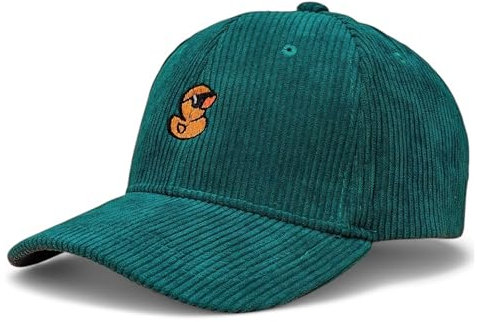 Gummienten lustige Enten Kord Kappe Herren & Damen Verstellbare Basecap mit Stickerei Stylische Cord Kappe Grün Lässige Snapback Mütze für Freizeit & Streetwear Cap