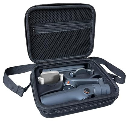 Xmaspanda Osmo Mobile 6 Case, Portable Storage OM 6 Carrying Case Shoulder Bag for DJI OM 6 Smartphone Gimbal Stabilizer Accessories Black