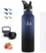 Gourde Isotherme, Gourde 1l, Sans BPA, Bouteille Isotherme, Anti Fuite, Gourde Inox, Double Isolation, Gourde Paille, Facile à Nettoyer, Gourde Acier Inoxydable, pour Voyage, Camping, Randonnée, Yoga
