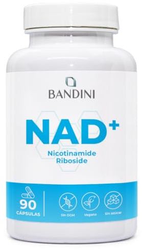 Bandini® NAD+ Nicotinamide Riboside Chloride 300 mg | 3-Monats-Vorrat | | NAD Booster | Energie & Gegen Müdigkeit | 90 vegetarische Kapseln hochdosiert | Premium & Vegan Nicotinamid-Ribosidchlorid