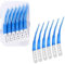 60 Stück Interdentalbürsten, Gum Soft Picks,Zahnreinigung Zwischenräume,Gebogene Form Zahnsticks Für Reinigung Schwer Zugänglicher Zahnzwischenräume (Blau)