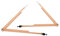 NUOBESTY 2 Stück Großer Holz für Mathematik und Multifunktionales Zeichentool für Lehrer und Schüler für Tafel und Whiteboard Demonstrationen Robustes Design aus Holz