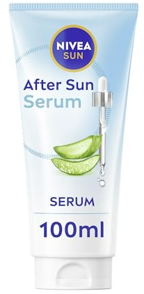 NIVEA SUN Sonnenbräunungsserum für Gesicht und Körper mit Bio Aloes, Vitamin E und Hyaluronsäure100ml