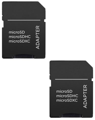 STJUNR 2 Pièces Adaptateur de Carte Micro SD TF vers SD, Compatible avec microSD microSDHC microSDXC, pour Stockage Switch PSP Caméra, Carte Mémoire Pro Duo Lecteur Universel