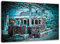 Feeby. Wandbild - 1 Teilig - 40x60 cm, Leinwand Bild Leinwandbilder Bilder Wandbilder Kunstdruck, FABRIK, GRAFFITI, MULTICOLOR