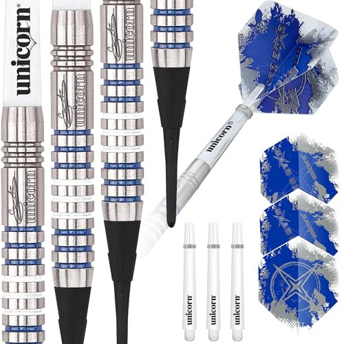 Unicorn Silver Star Gary Anderson Soft Dart, 80% Tungsten, 19g