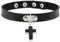 LAFATINA Kreuz Choker Damen Leder Lederhalsband Halskette Punk Halloween Modeschmuck Halsband