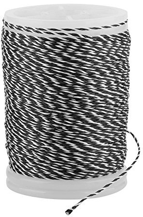 Alomejor Hilo para Servir la Cuerda del y Uso Duradero de la Cuerda de Nylon para los Suministros de Tiro con de Cuerda adecuados para Deportes al Aire Libre(Black+White)