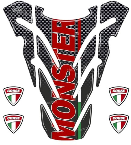 Protezione serbatoio Adesivo Resinato compatibile con Ducati MONSTER 696 796 821 1100 Tank Pad serbatoio…