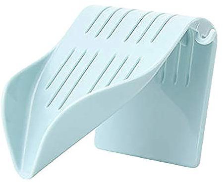 Mensola per doccia, ventosa per bagno, doccia, portasapone da parete, portasapone, piatto di scarico, colore: blu