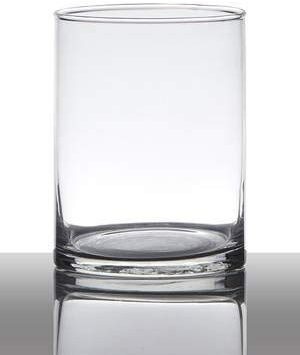 INNA-GLAS Blumenvase aus Glas Zylinder Sanya Earth, klar, 20cm, Ø12cm - Glasvase