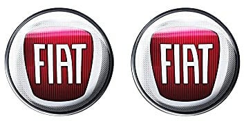 Fiat 21221 Aufkleber 3D Offiziellen Logo 21 mm, 2 Aufkleber