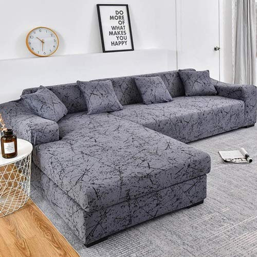 Couchbezug L Form 1/2/3/4 Sitzer,(L-förmiges Ecksofa Sofabezug sollte Zwei kaufen)L-förmiges Ecksofa mit elastischem elastische Stretch Sofa Überwürfe ( Color : A , Size : 3-Sitzer (190-230 cm) )