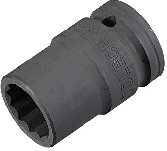 sourcing map Douille à choc 12 pans 3/4 21 mm, acier CR-MO longueur 56 mm, tailles métriques standard