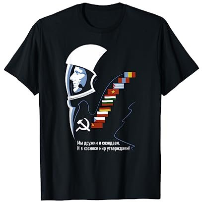 Juri Gagarin Vintage Sputnik UdSSR Sowjetunion Propaganda T-Shirt