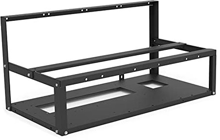 Longlasting Aluminio apilable aire abierto minería computadora marco 6 GPU durable minería abierta minería Rig marco caso apilable minero ordenador rack placa base
