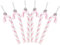 Christmas Concepts® Confezione da 6-13 cm Decorazioni per L'Albero di Natale con Bastoncini di Zucchero Glitter (Rosa Confetto)