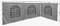 QUICK STAR 2 Seitenteile mit PVC Fenster 300x193cm / 400x193cm für Pavillon Sahara 3x4m Seitenwand GRAU