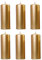 6 Stück Metallische Stumpenkerzen in Gold 15x6cm Deko