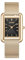 BURKER Damenuhr Olivia, Quadratische Damen Armbanduhr Milanaise-Armband Edelstahl Analog Quarz 3-ATM Wasserdicht - 29 mm - Gold Schwarz
